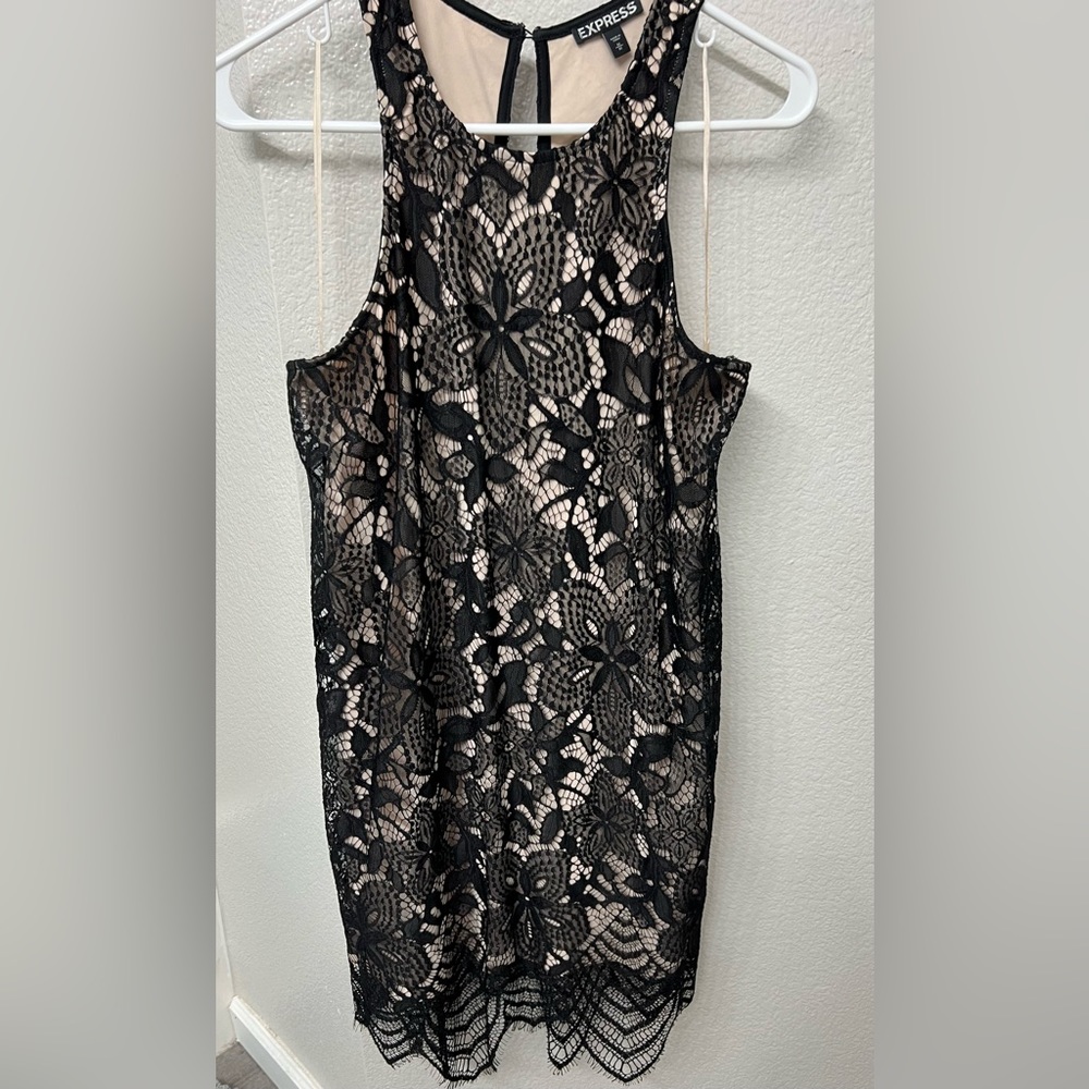 Women’s Black Floral Lace Dress Size M